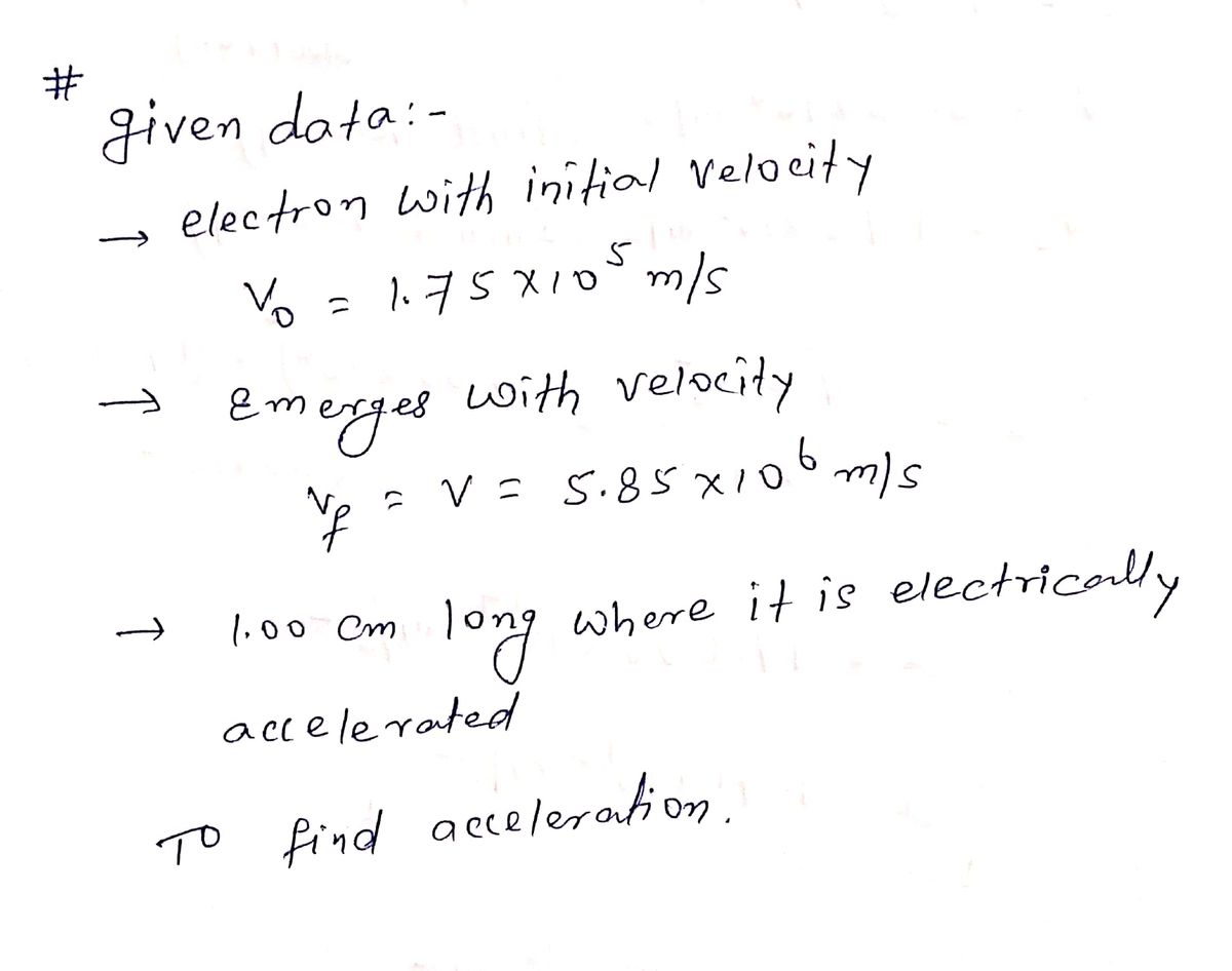 Physics homework question answer, step 1, image 1