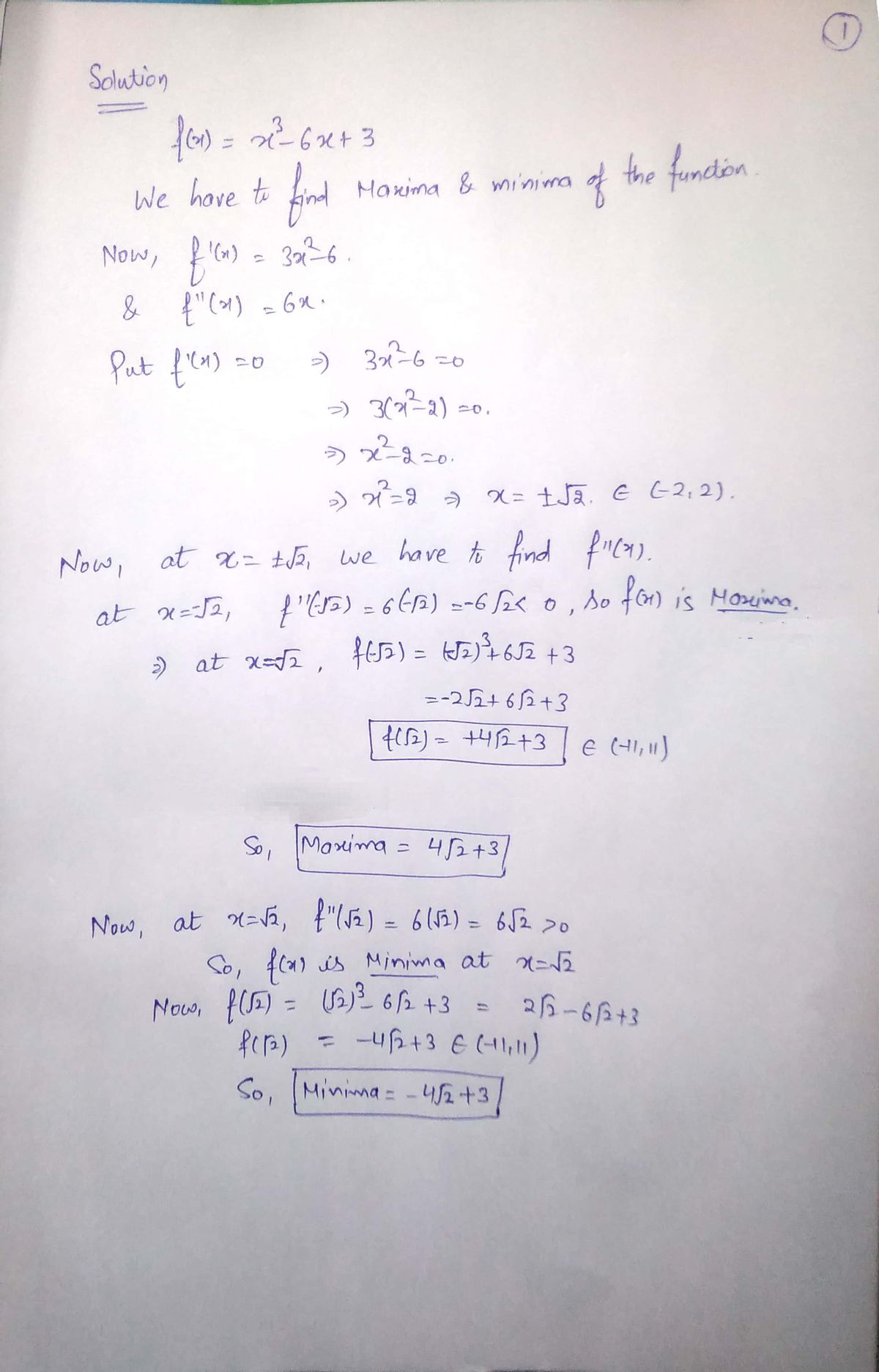 Advanced Math homework question answer, step 1, image 1