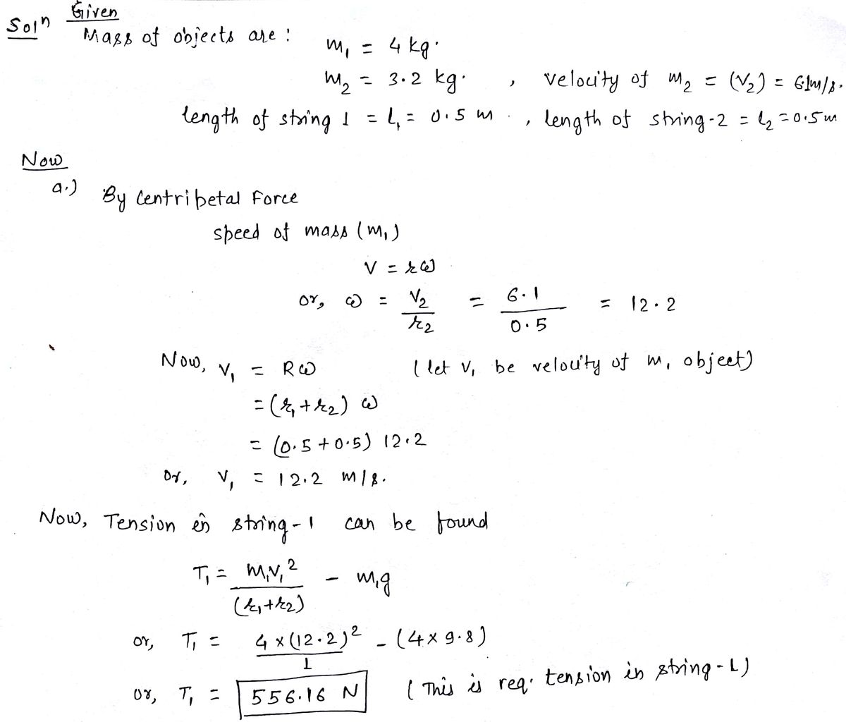 Physics homework question answer, step 1, image 1