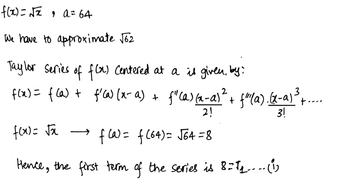 Answered Compute The Coefficients For The Taylor Bartleby 7320