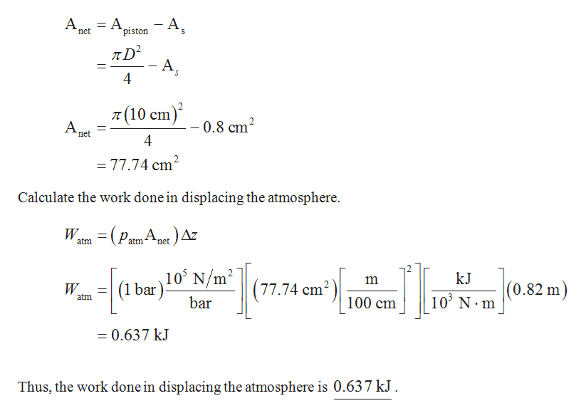 Answered F A 0 8 Cm2 Patm 1 Bar D Gas Bartle