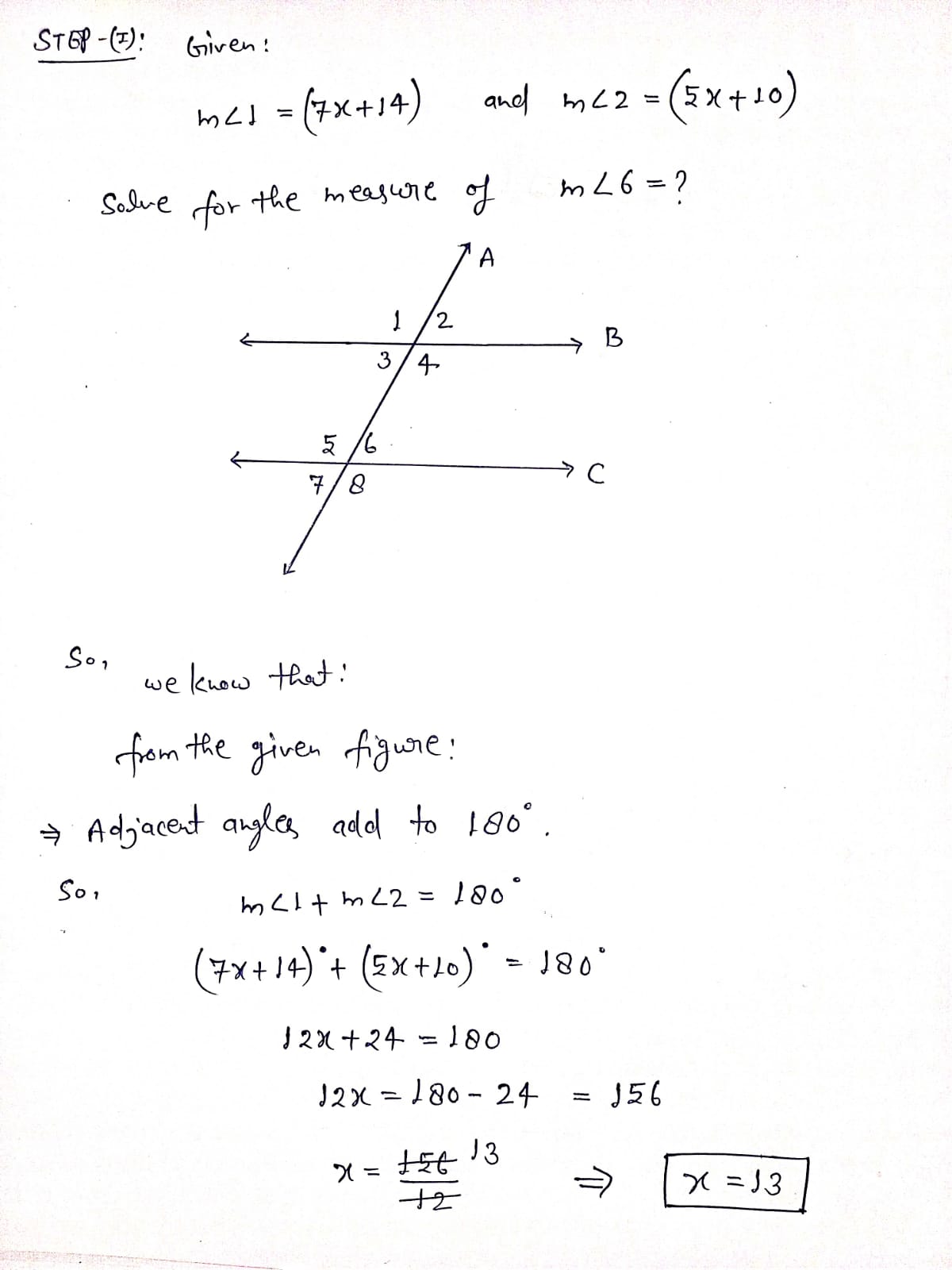 Geometry homework question answer, step 1, image 1