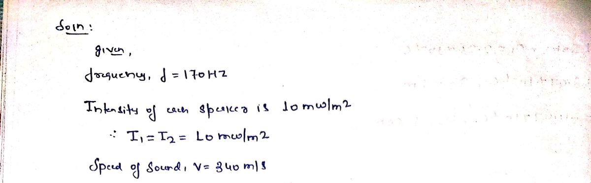 Physics homework question answer, step 1, image 1