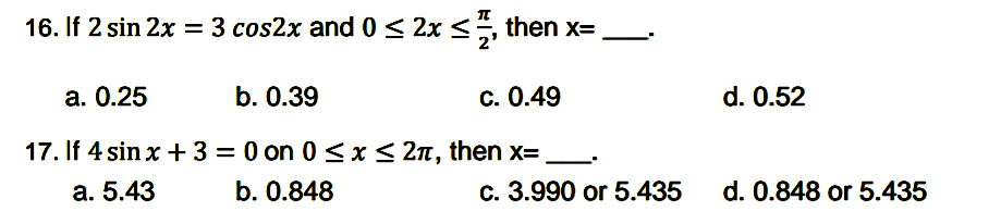 Answered 16 If 2 Sin 2x 3 Cos2x And 0 2x Bartleby