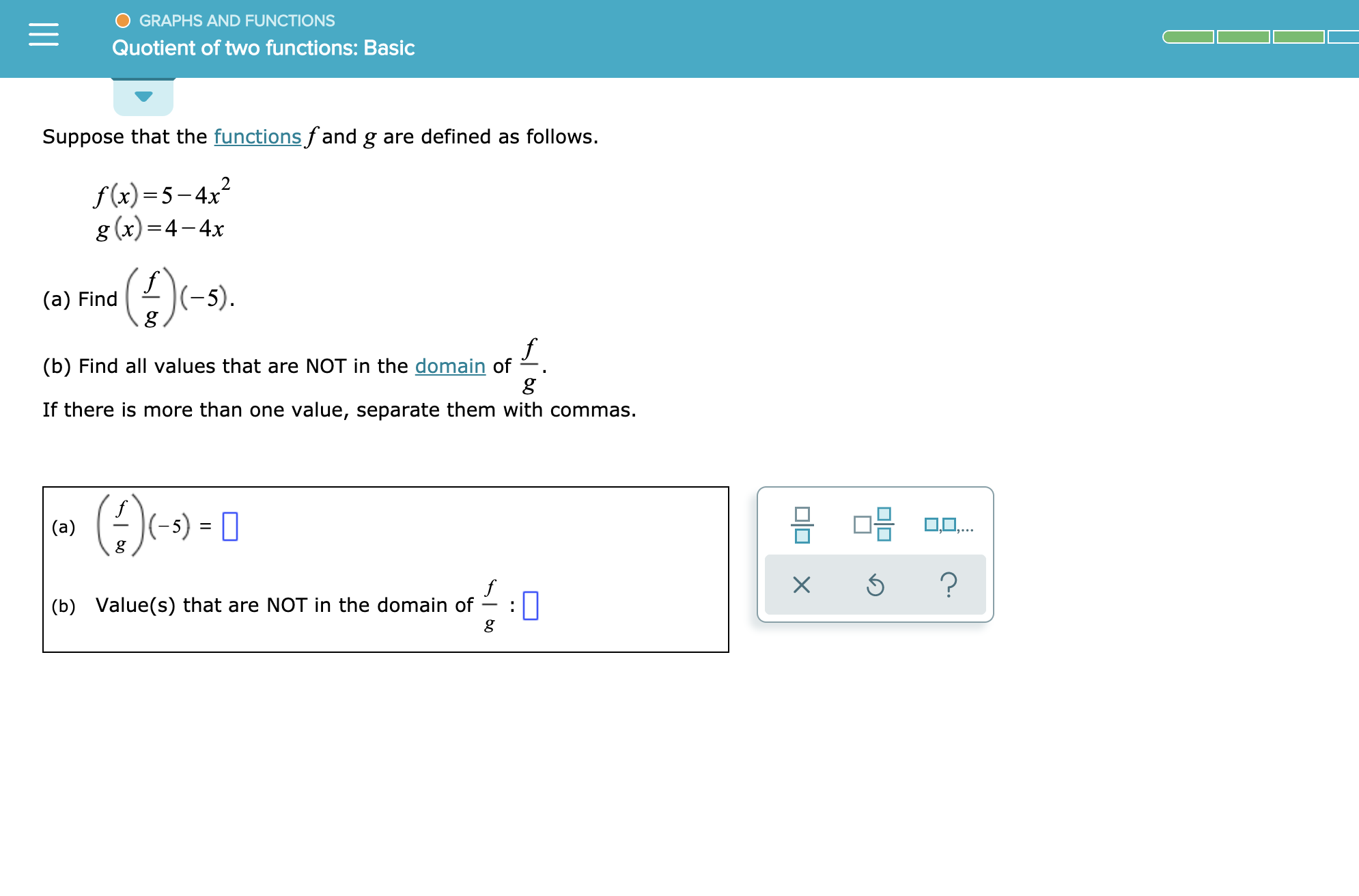 Answered Graphs And Functions Quotient Of Two Bartleby