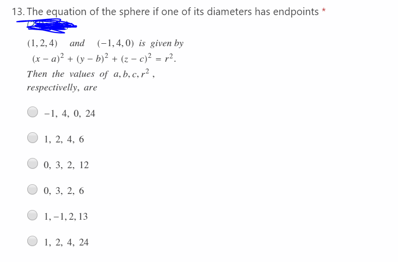 Answered 13 The Equation Of The Sphere If One Bartleby