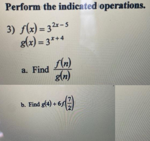 Answered Perform The Indicated Operations 3 Bartleby