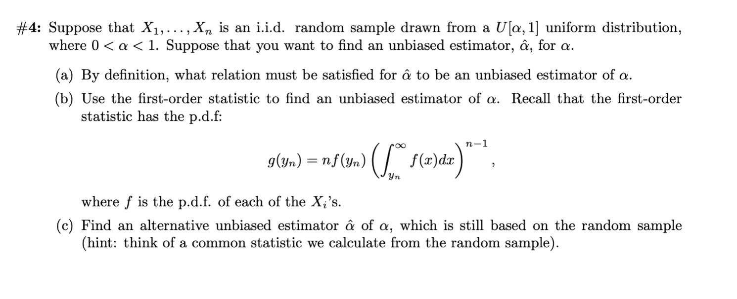 Answered 4 Suppose That X1 X7n Is An Bartleby