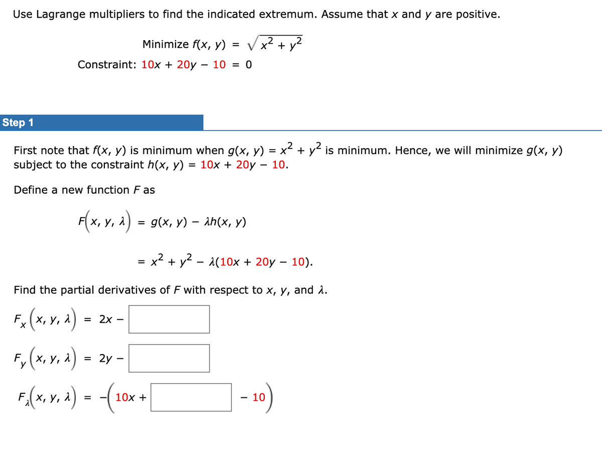 Answered Use Lagrange Multipliers To Find The Bartleby