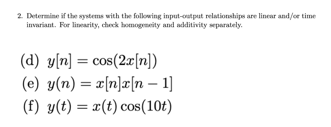 Answered 2 Determine If The Systems With The Bartleby