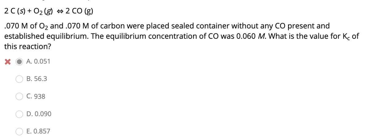 Answered M Of O2 And 070 M Of Carbon Were Bartleby