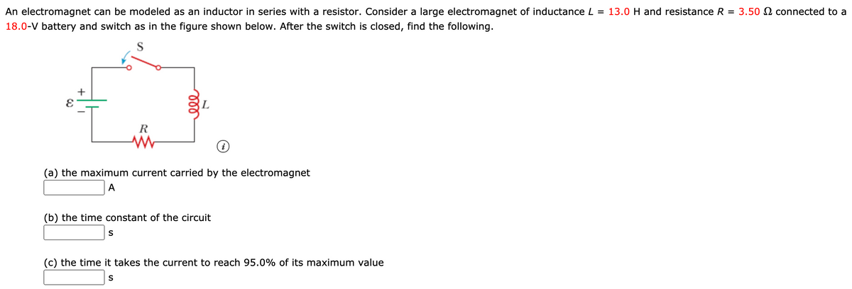 Answered An Electromagnet Can Be Modeled As An Bartleby