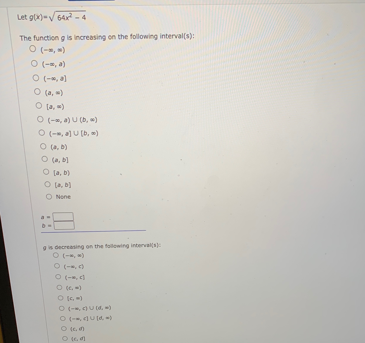 Answered A B G Is Decreasing On The Bartleby