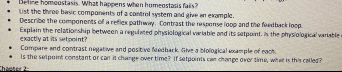 Answered: Det hómeostasis. What happens when… | bartleby