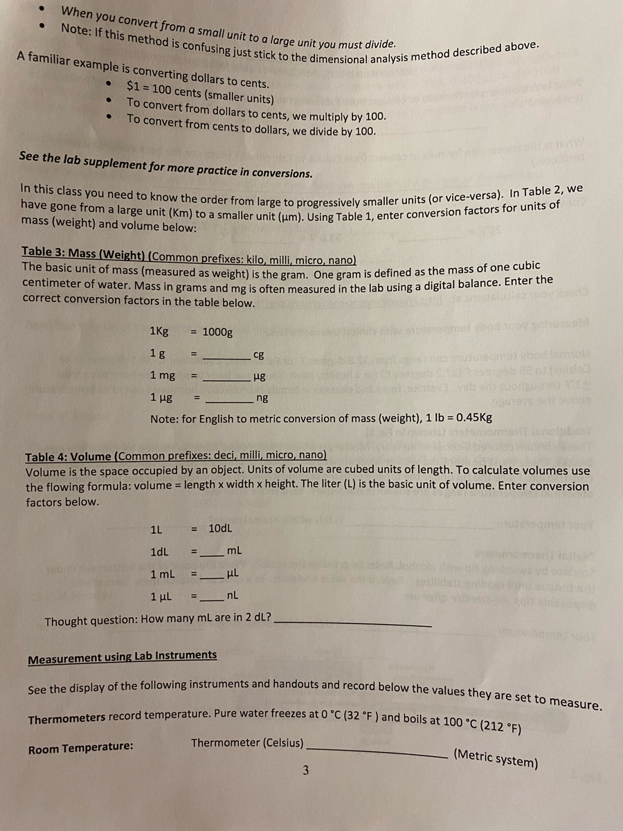 Answered Table 3 Mass Weight Common Bartleby