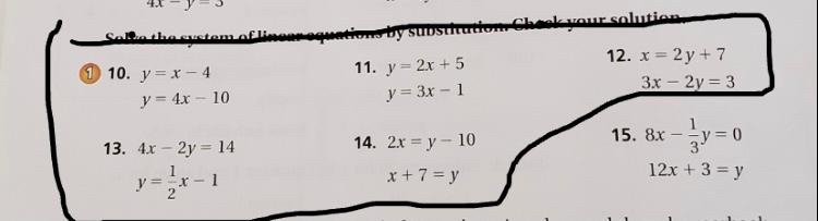 Answered 12 X 2y 7 10 Y X 4 Y 4x 10 Bartleby