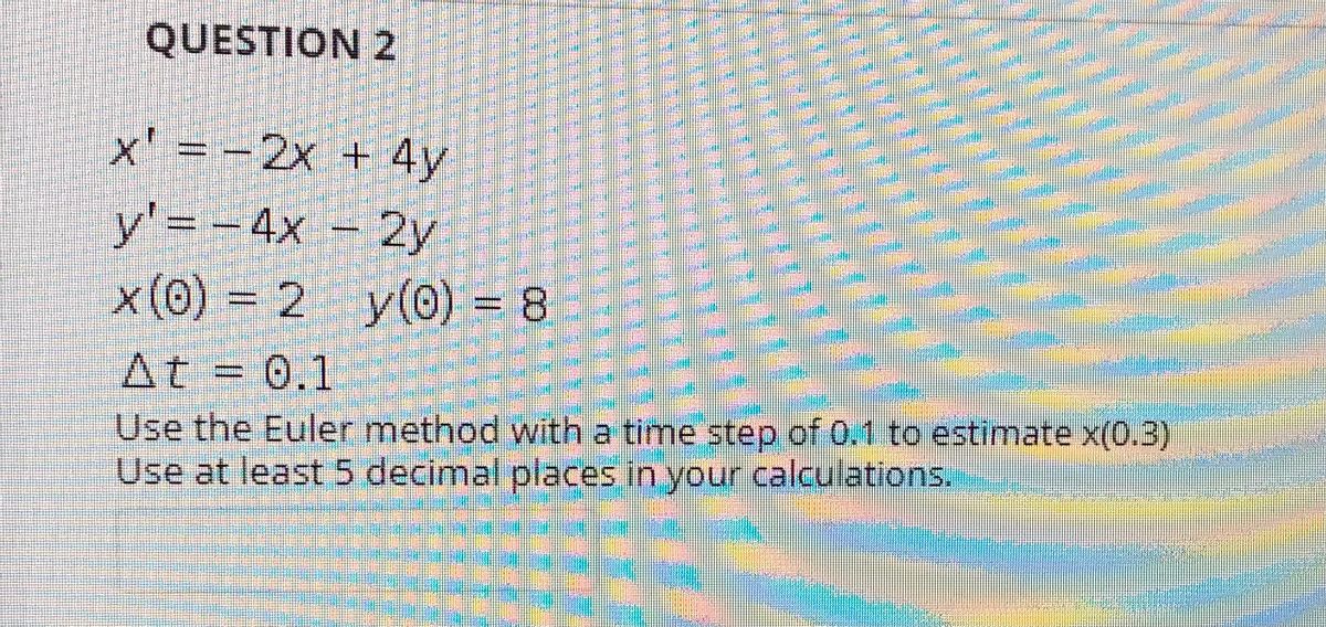 Answered Question 2 X 2x 4y Y 4x 2y Bartleby