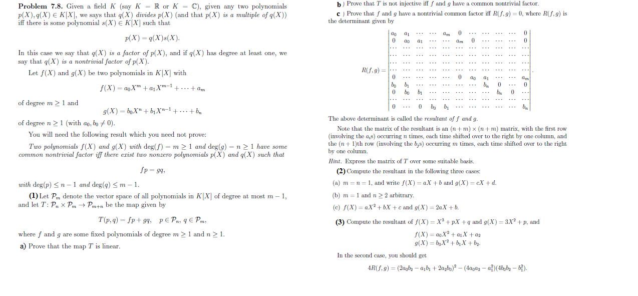 Answered B Prove That T Is Not Injective Ifff Bartleby