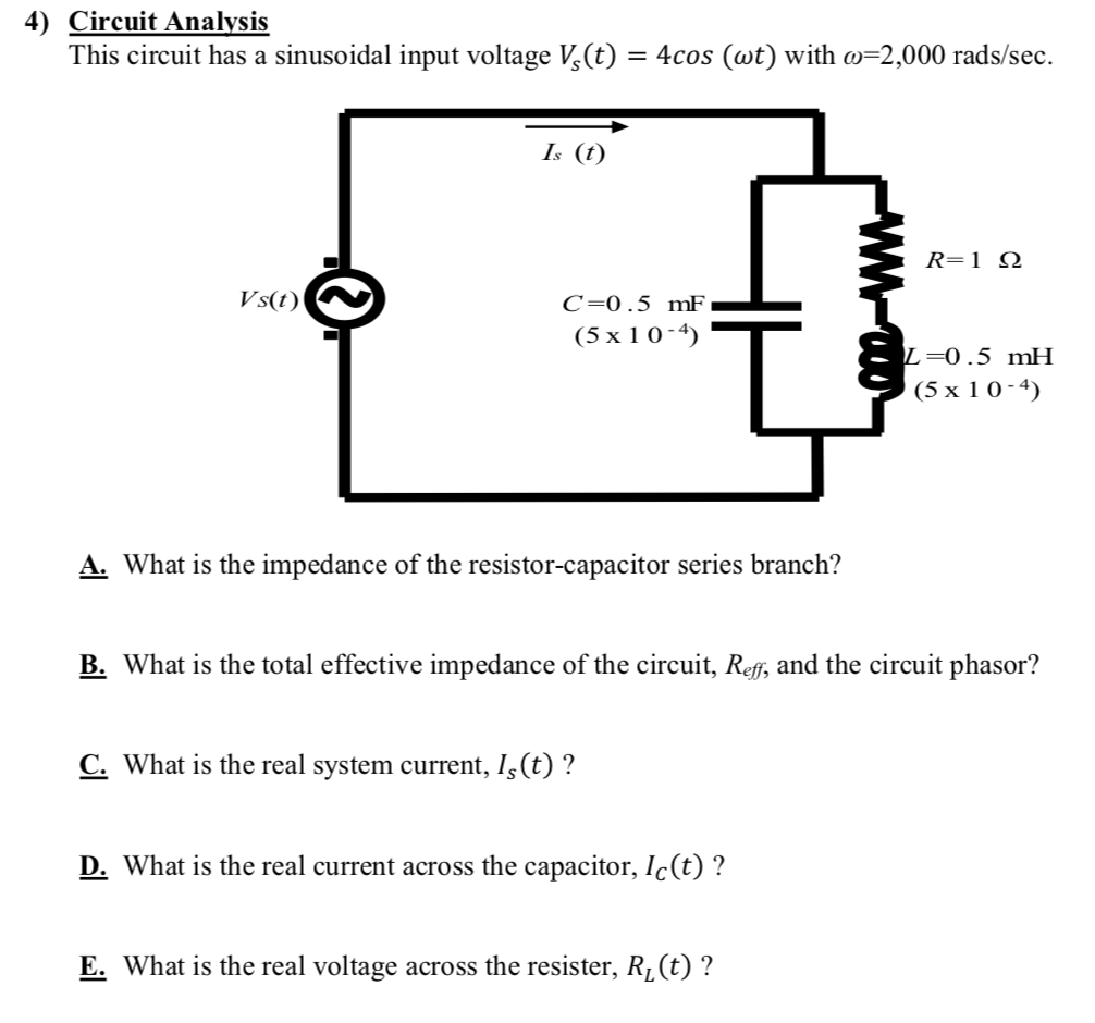 Answered This Circuit Has A Sinusoidal Input Bartleby