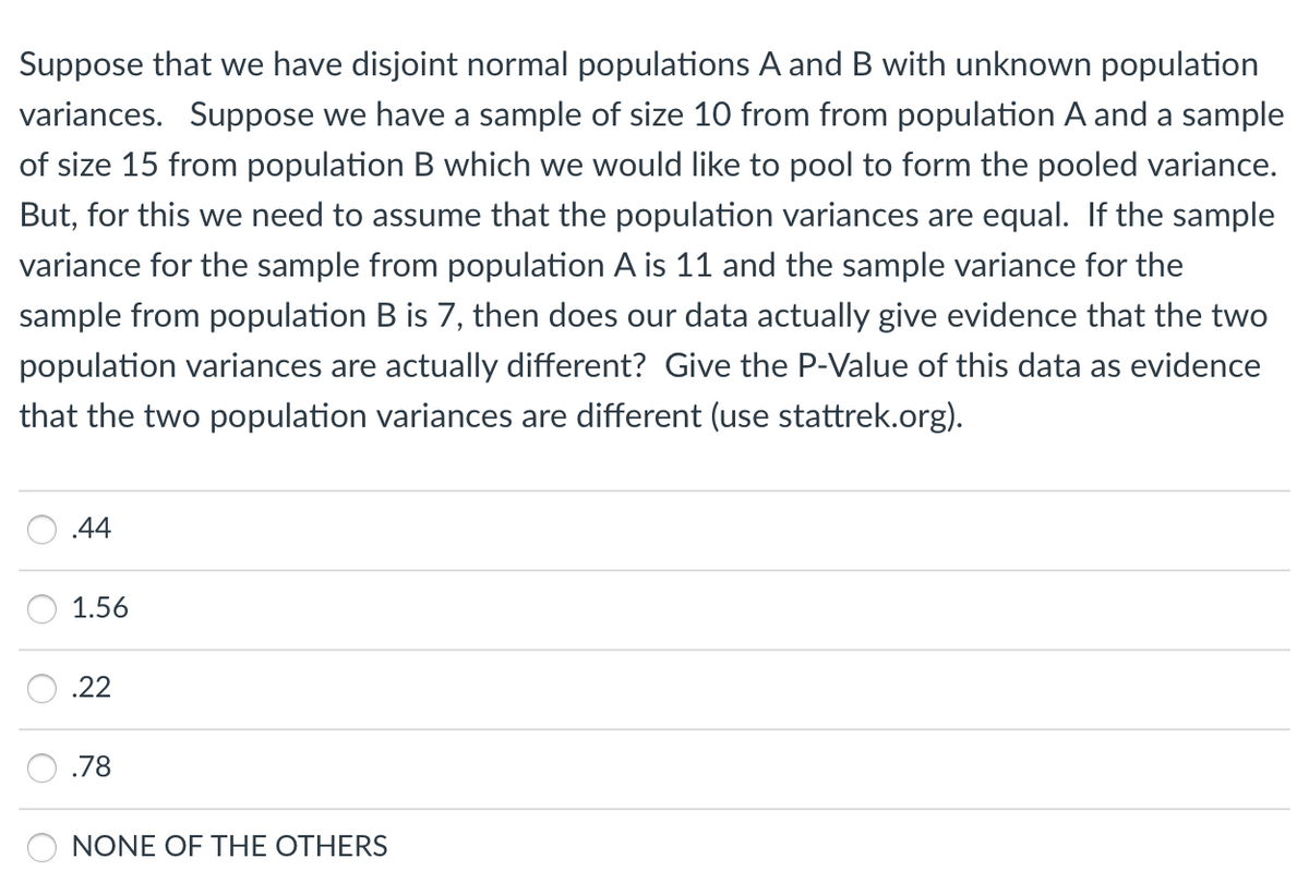 Answered: Suppose That We Have Disjoint Normal… | Bartleby