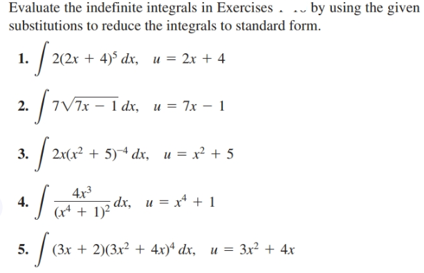 Answered Evaluate The Indefinite Integrals In Bartleby