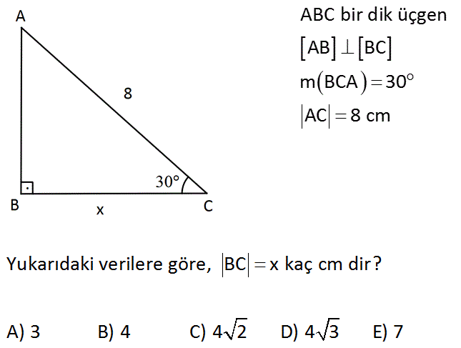 Answered A Abc Bir Dik Ucgen Ab 1 Bartleby