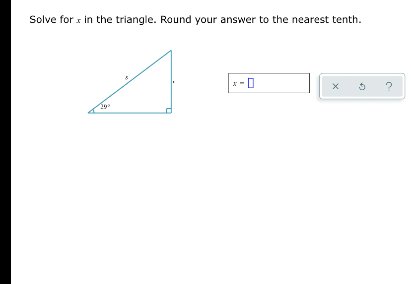 Answered Solve For X In The Triangle Round Your Bartleby 0771