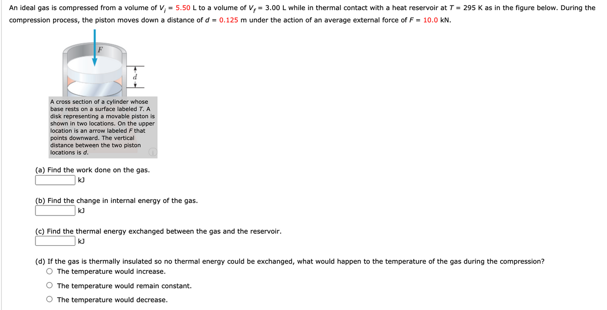 Answered An Ideal Gas Is Compressed From A Bartleby