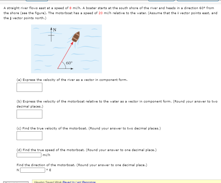 Answered: A straight river flows east at a speed… | bartleby