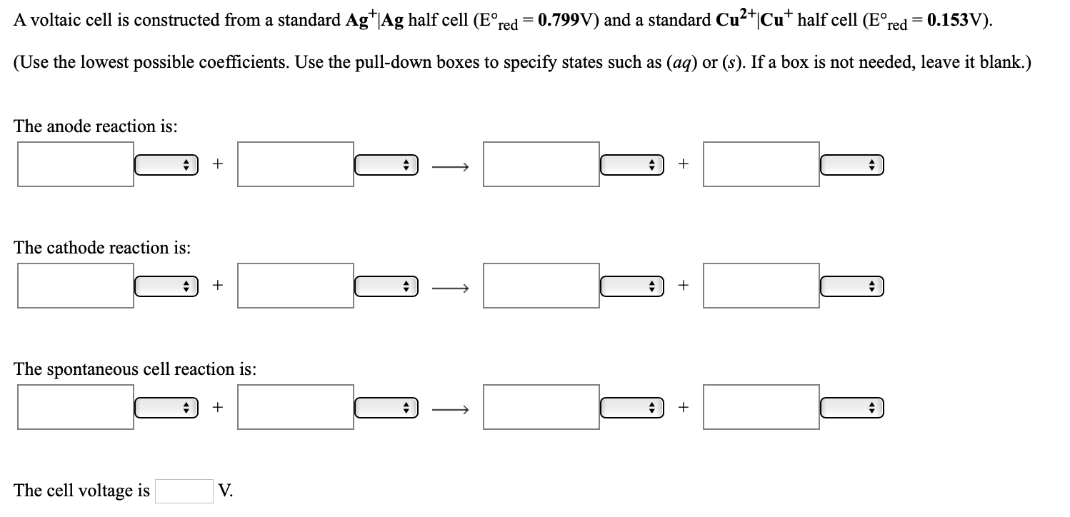 Answered A Voltaic Cell Is Constructed From A Bartleby