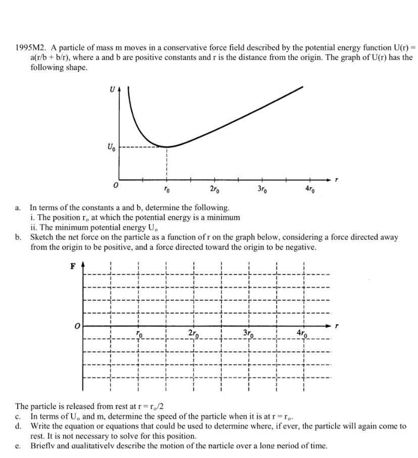 Answered 1995m2 A Particle Of Mass M Moves In A Bartleby