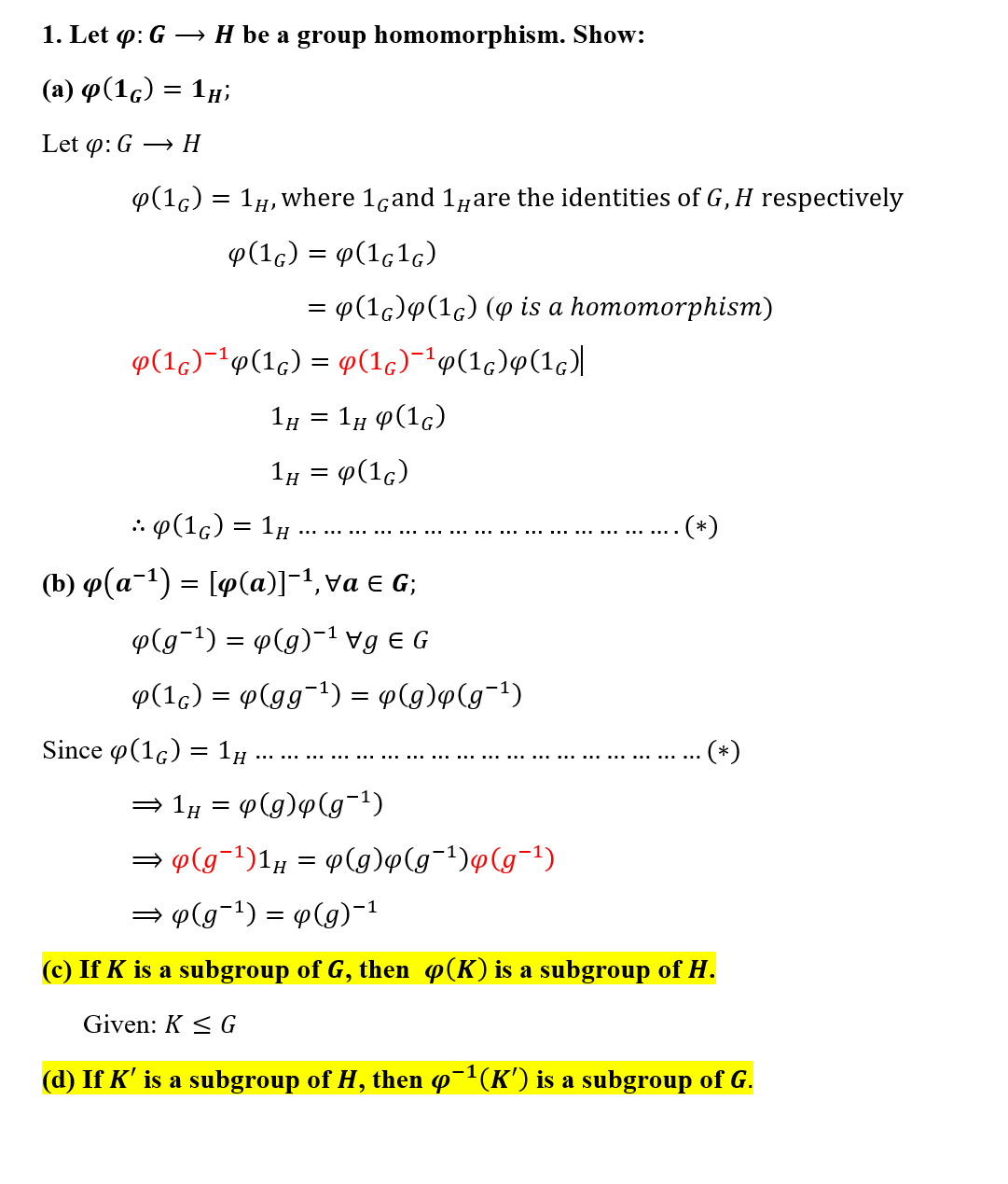 Answered C If K Is A Subgroup Of G Then P K Bartleby