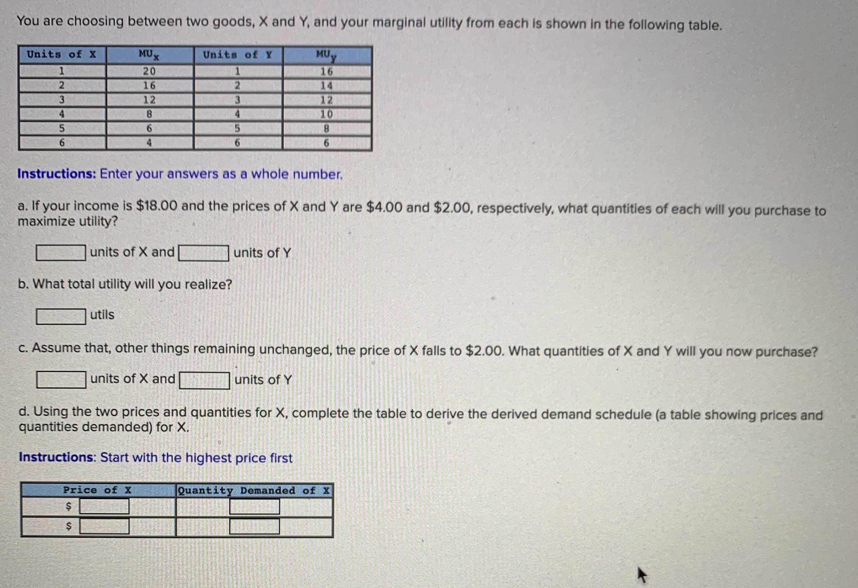 Answered You Are Choosing Between Two Goods X Bartleby