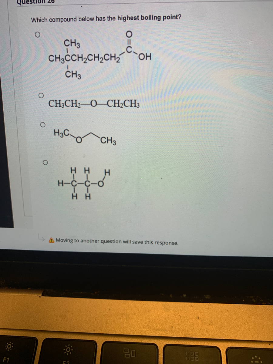 Answered Which Compound Below Has The Highest Bartleby