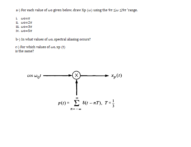 Answered A For Each Value Of Wo Given Below Bartleby