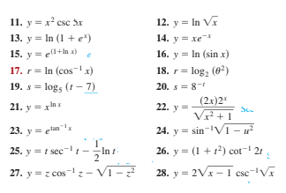 Answered In Exercises 1 30 Find The Derivative Bartleby