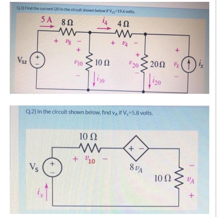 Answered Q 2 In The Circuit Shown Below Find Bartleby