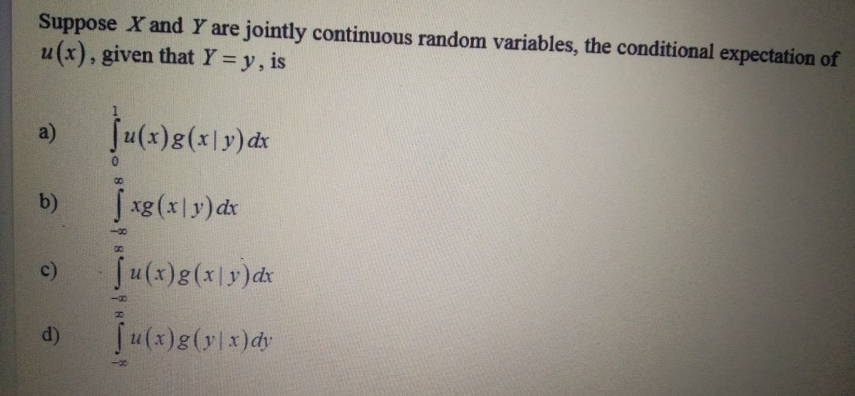 Answered Suppose X And Y Are Jointly Continuous Bartleby