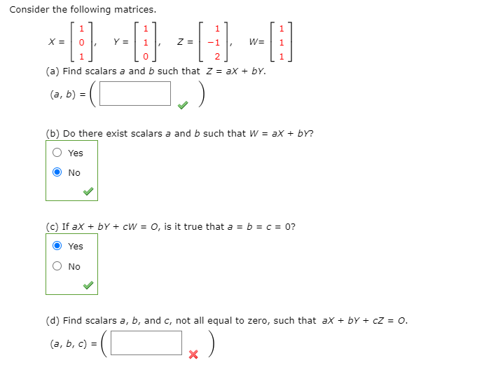 Answered Consider The Following Matrices X 0 Bartleby