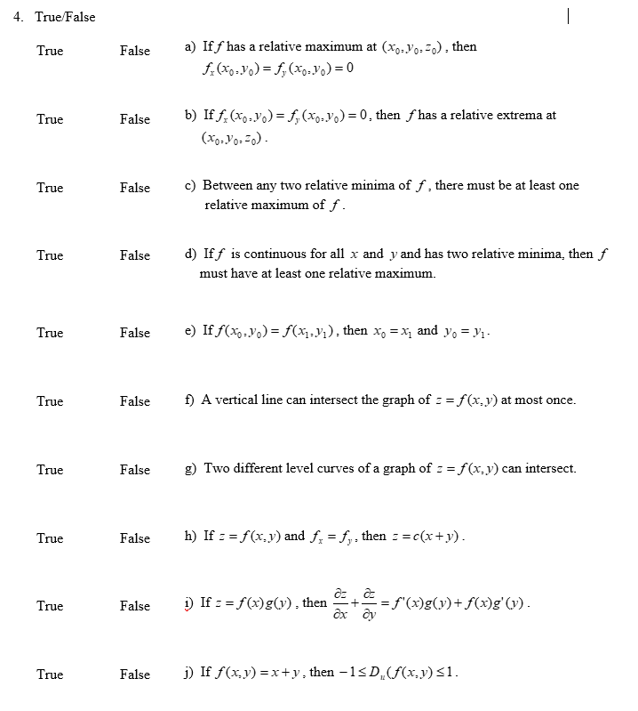 Answered 4 True False A If F Has A Relative Bartleby