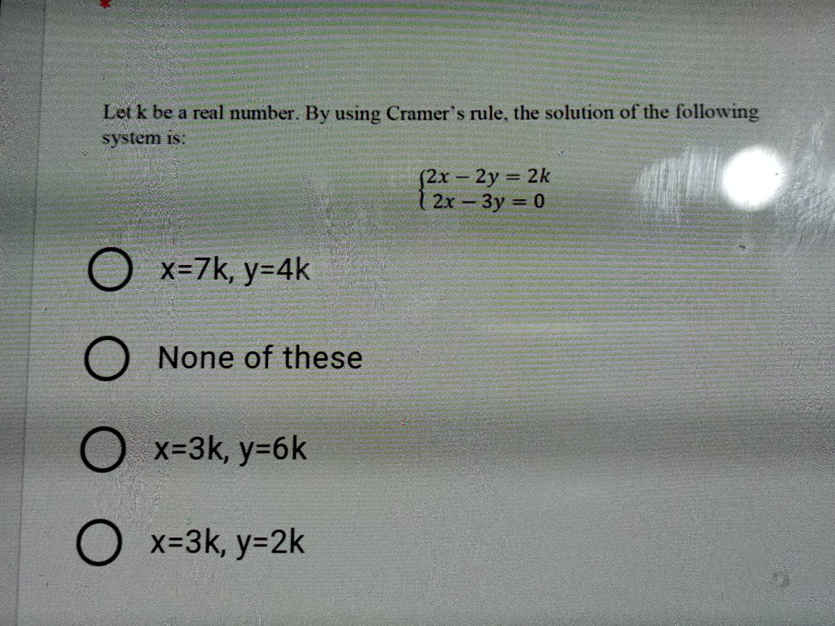 Answered Cramer S Rule The Solution Of The Bartleby