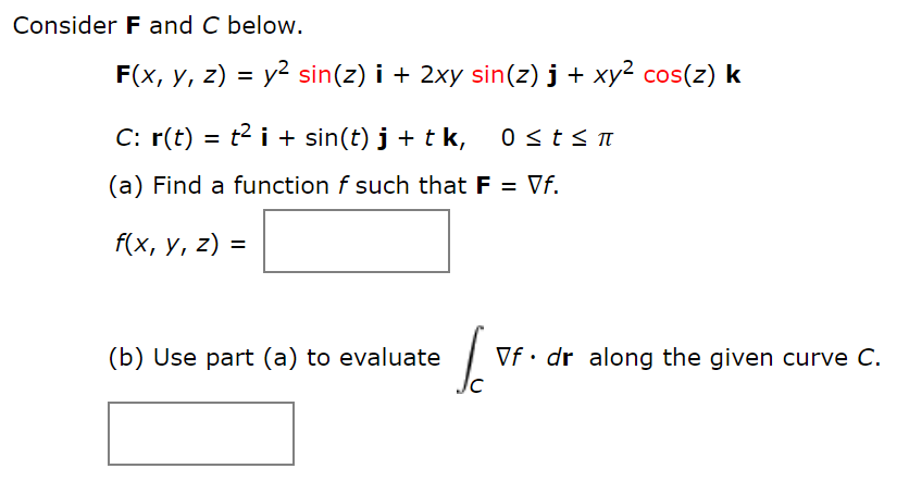 Answered Consider F And C Below F X Y Z Y2 Bartleby