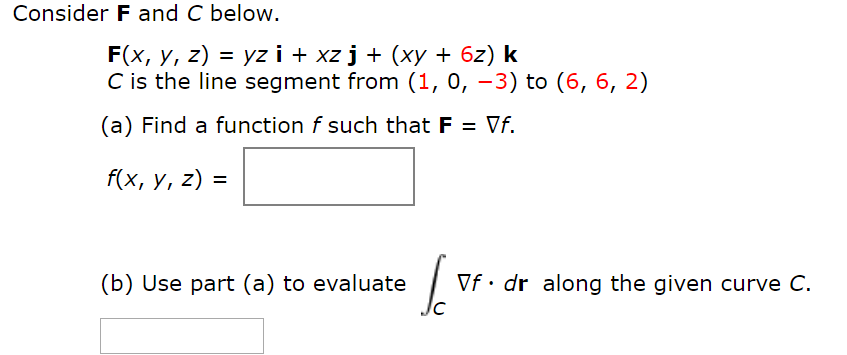 Answered Consider F And C Below F X Y Z Yz Bartleby