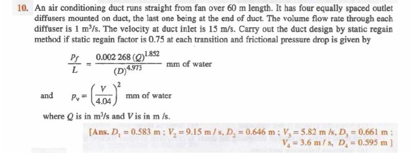 Answered: 10. An air conditioning duct runs… | bartleby