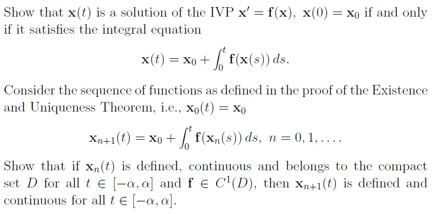 Answered Show That X T Is A Solution Of The Ivp Bartleby