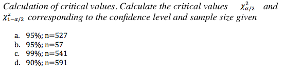 Answered Calculation Of Critical Values Bartleby