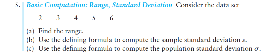 Answered: 5.| Basic Computation: Range, Standard… | Bartleby