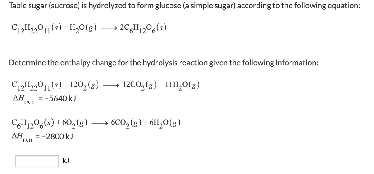 Answered: Table sugar (sucrose) is hydrolyzed to… | bartleby