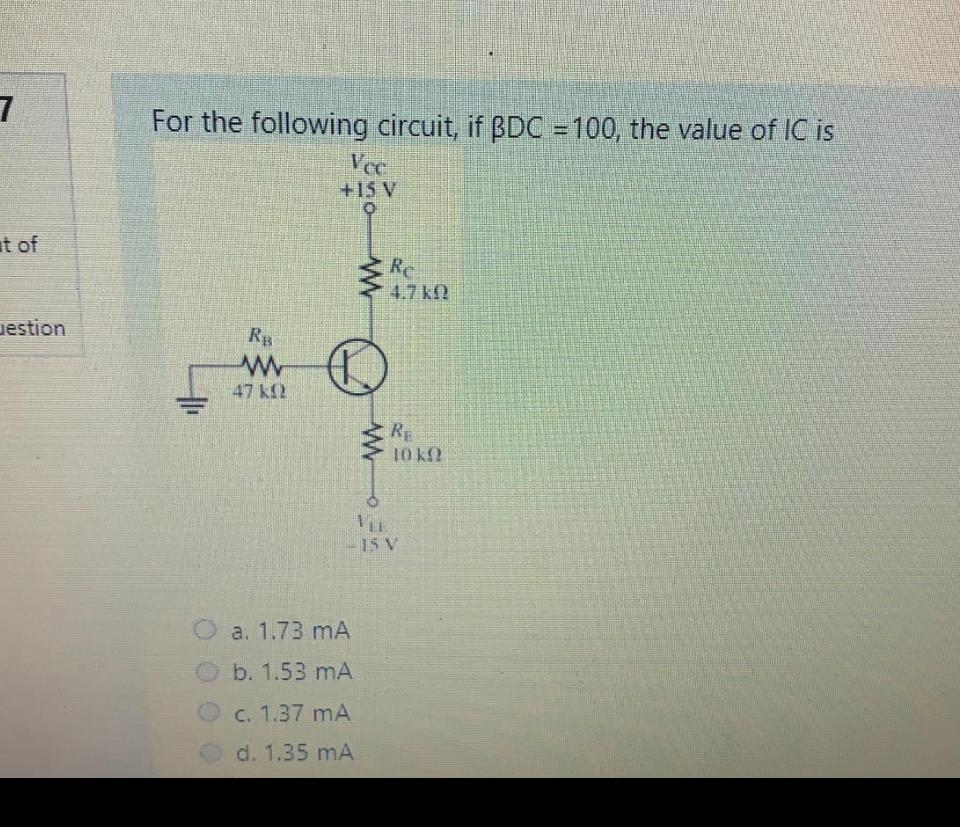 Answered For The Following Circuit If c Bartleby