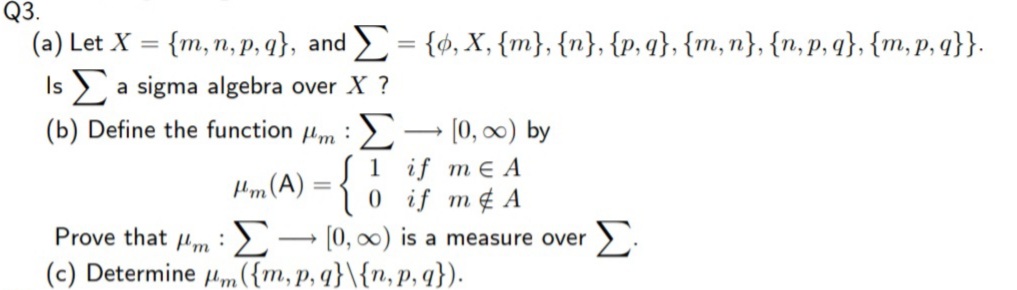 Answered A Let X M N P Q And O X Bartleby